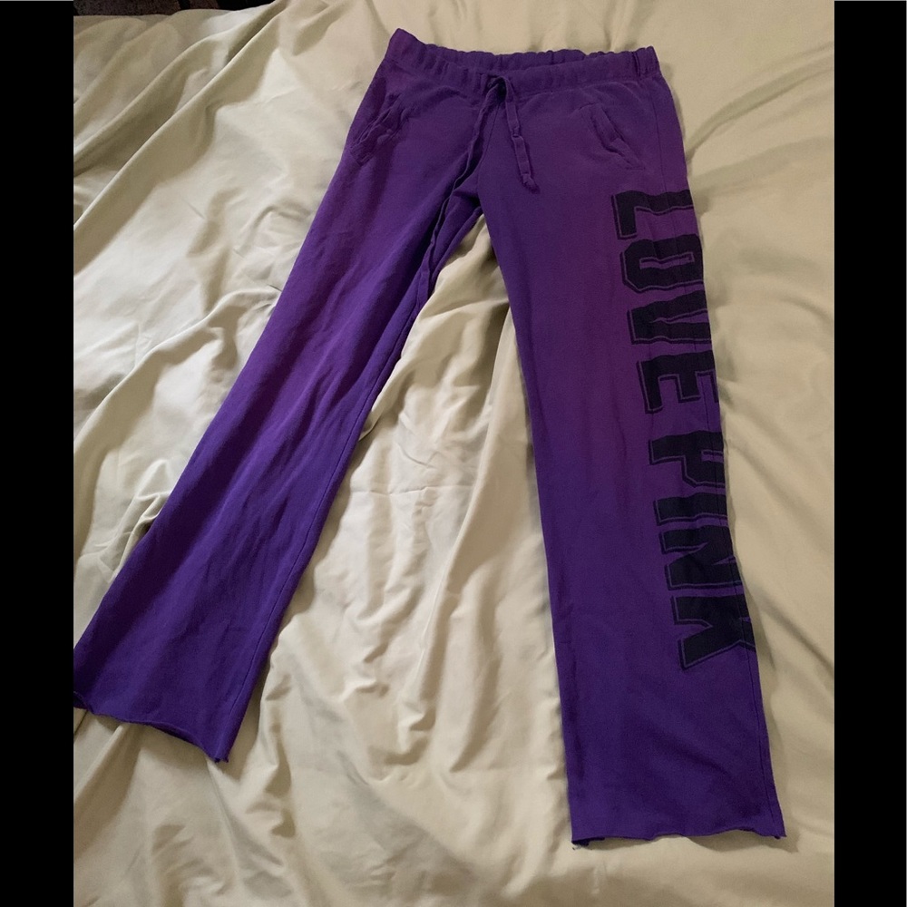 VS PINK Purple Flared Sweatpants